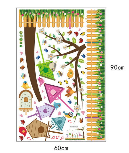 Decal hàng rào tổ chim to